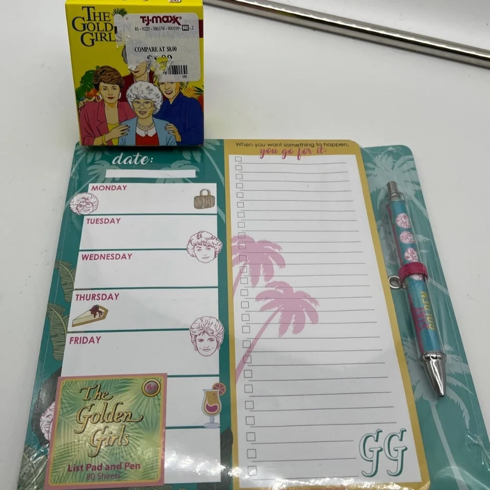 Brand New/Never Used Golden Girls Magnets + Planning Calendar